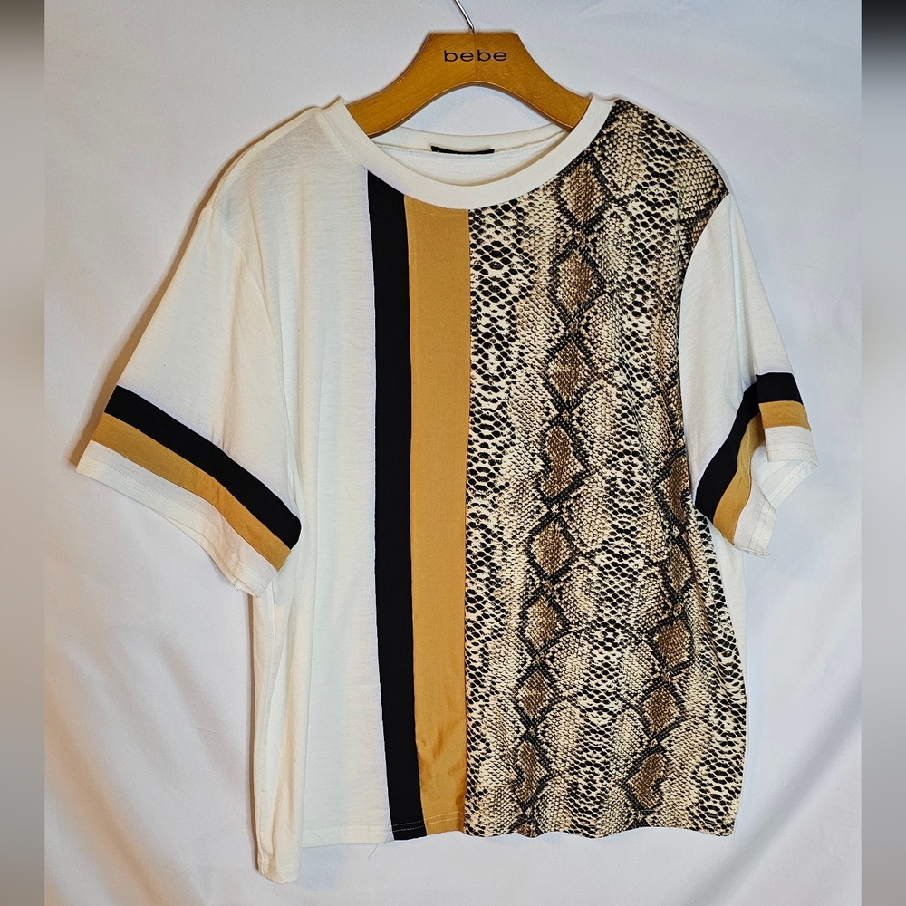 Snake Print White Shirt